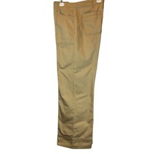 NWOT LOFT Utility Wide Leg Cotton Twill Pants Women s 10 Tan Relaxed Fit