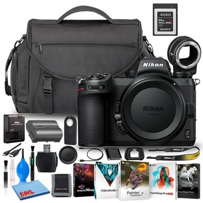 Nikon Z 7II Mirrorless Digital Camera 45.7MP (Body Only) + 64GB XQD + FTZ Bundle
