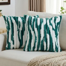Throw Pillow Covers Set 2 PCS Striped Decorative Cushion Case for Sofa Couch Bed