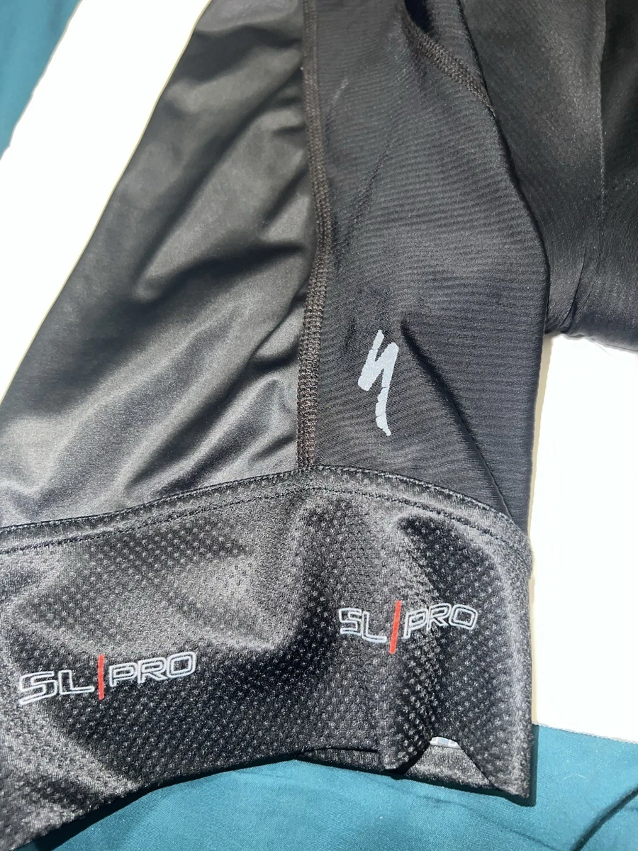 Specialized Men’s Medium SL Pro Cycling Bib Shorts Black Body Geometry Padded