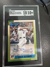 2025 Topps Zach Dezenzo 1990 Auto RC Rookie #90B2-ZD Astros SGC 10/10