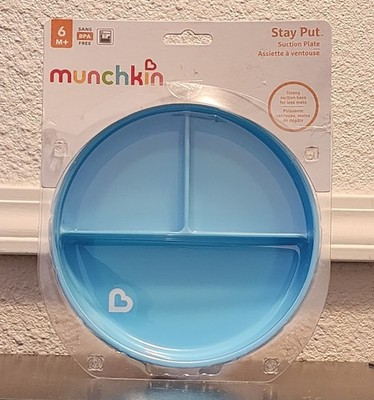 Munchkin Stay Put Suction Plate Blue 6+ Months