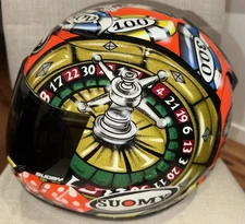 🔥🔥RARE! Vintage 2003 Suomy Spec-1R Extreme Casino Gambler Full Face Helmet🔥🔥