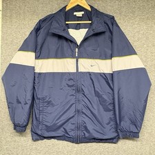 Vintage Y2K Nike Tracksuit Set Jacket Pants Swoosh Navy Blue Size Large