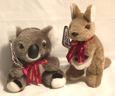 Australia Souvenir Set - Kangaroo Joey and Koala Plush Stuffed Animal Boomerang