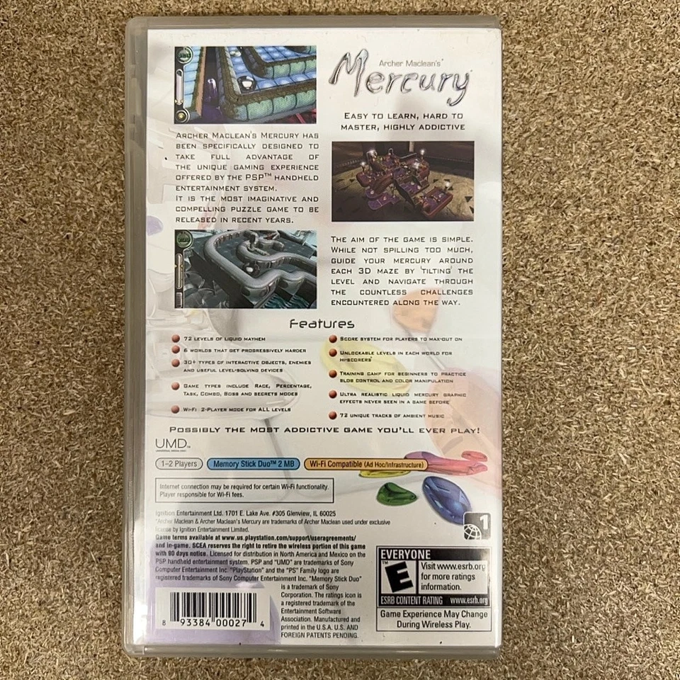 Archer Maclean's* Mercury* (PlayStation Portable) [Complete & Tested] NA Version - Image 3 of 4