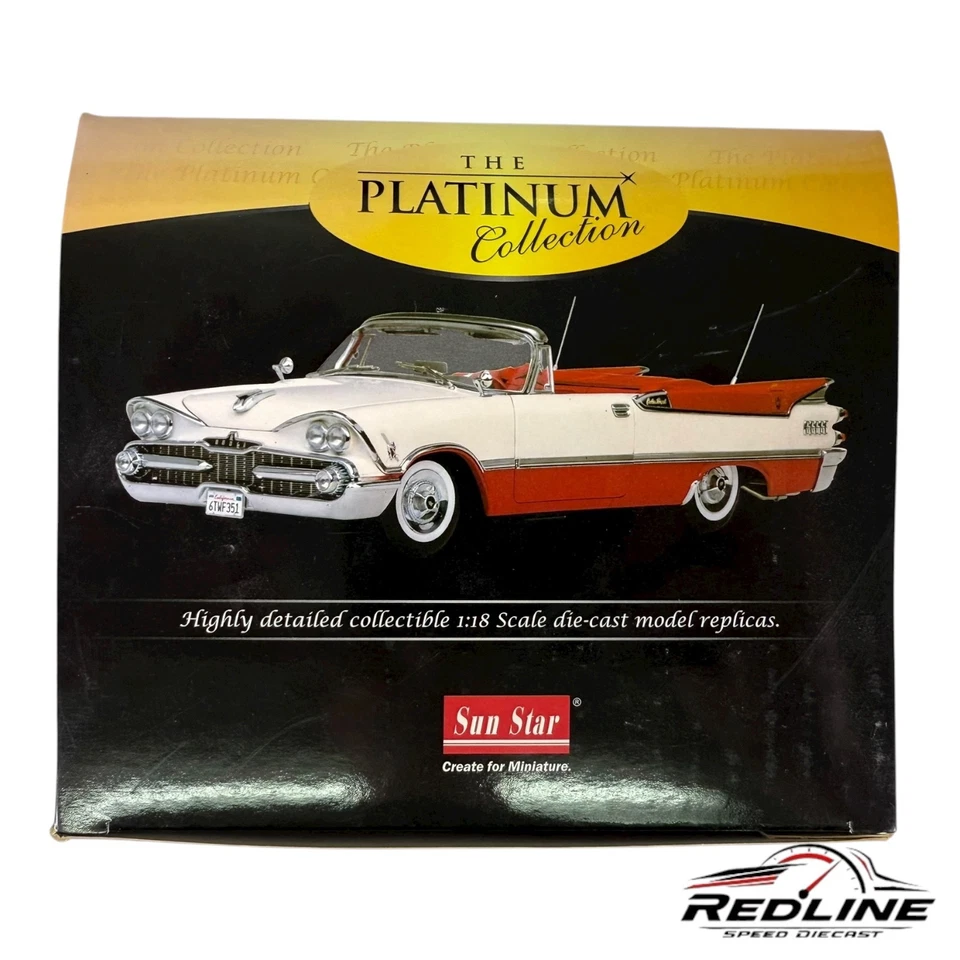Sun Star Platinum Collection 1959 Dodge Custom Royal Lancer Convertible 1:18 AH - Image 4 of 4