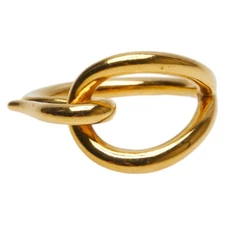 Hermes Gold Plated Jumbo Women's Ring 30.1mm x 25.7mm Used