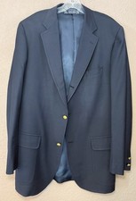 Vintage Brooks Brothers Makers Men's Blazer, Sz 42 XLG Navy Blue Wool Twill, USA