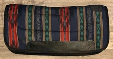 NO NAME TACKY BACK BLUE & RED WESTERN PAD 31'' X 30''