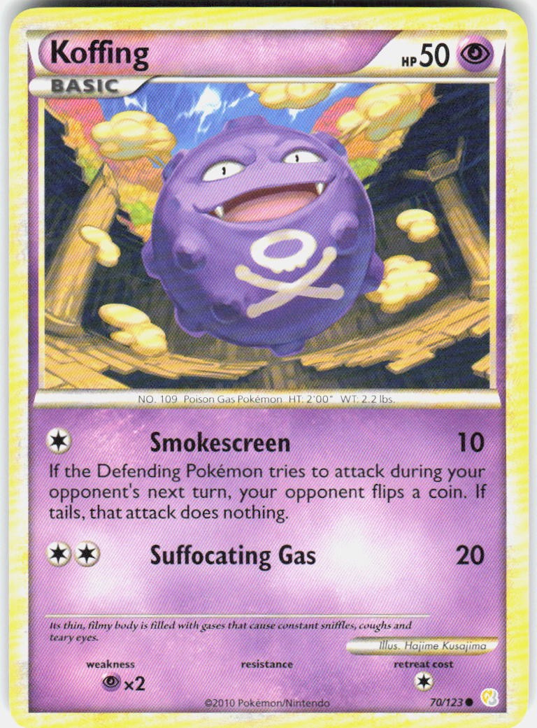 Koffing 70/123 Common HeartGold & SoulSilver Pokemon LP