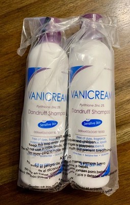 2 Bottles VANICREAM Dandruff Shampoo Zinc Pyrithione 2% NEW