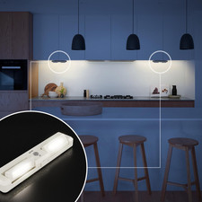 BLS AA-1062 Luci LED Wireless Puck con Telecomando e Timer, Luci a Spinta