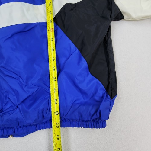 Vintage Eastbay Coaches Windbreaker Blau Schwarz Colorblock Jacke Herren M - Bild 13 von 15
