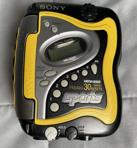 Sony Walkman WM-FS220 Sports Portable Cassette Player FM/AM Mega Bass Yellow