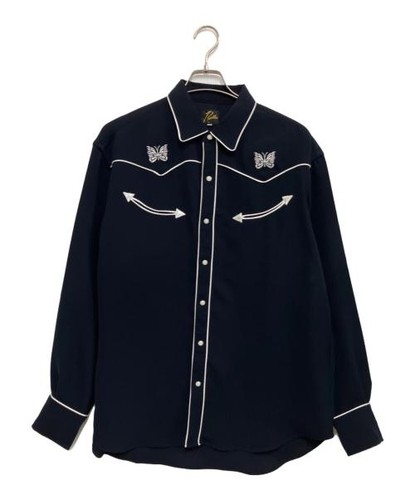 Needles, Needles Embroidered Cowboy Shirt Men's M Navy Long Sleeve Top