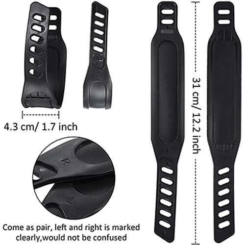 2Pairs Universal Fitness Bike Pedals Cycling Fix Bands Spinning Bicycle - Picture 3 of 12