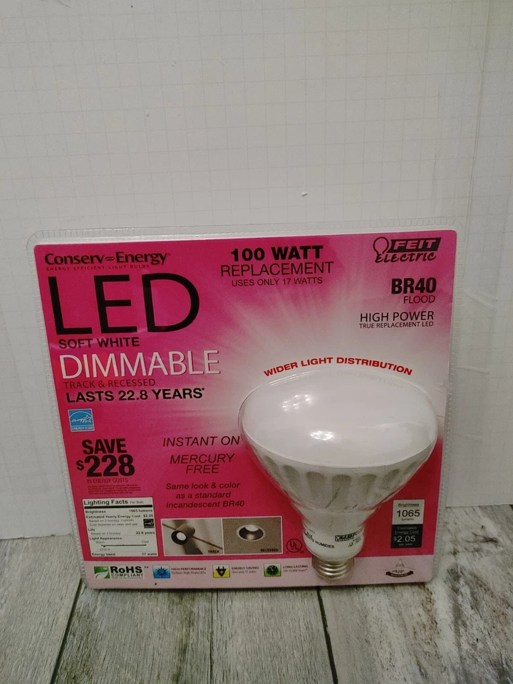 Feit Electric Conserv-Energy Dimmable BR40 LED 17 Watt 1065L Flood Light Bulb - Image 2 of 4