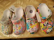 new Girls asst designs RANDOM 2 pairs Clogs Toddler Slip-On Casual siz8