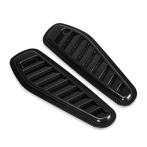 Coperchio cofano sfiato scoop aspirazione flusso aria decorazione auto universale fibra di carbonio - Foto 3 di 3