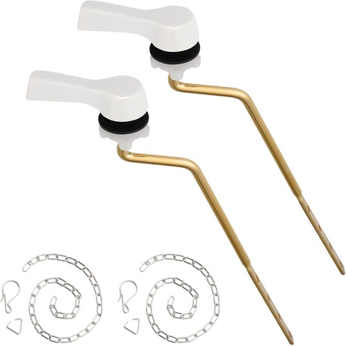 2 Pack Universal Brass Toilet Tank Flush Lever Toilet Wrench Side Mount Handle - Picture 9 of 36