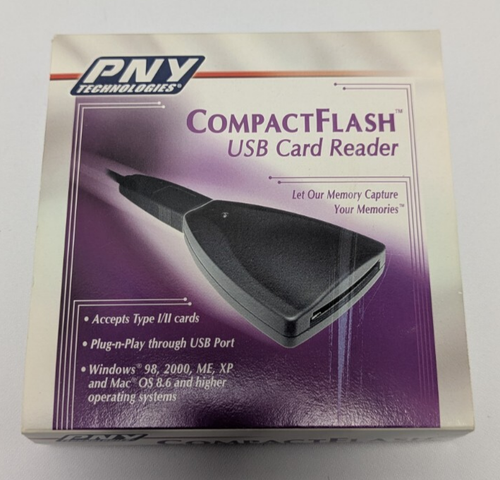 PNY Single Slot USB CompactFlash Flash Memory Card Reader Transfer Disc TESTED - Picture 1 of 7