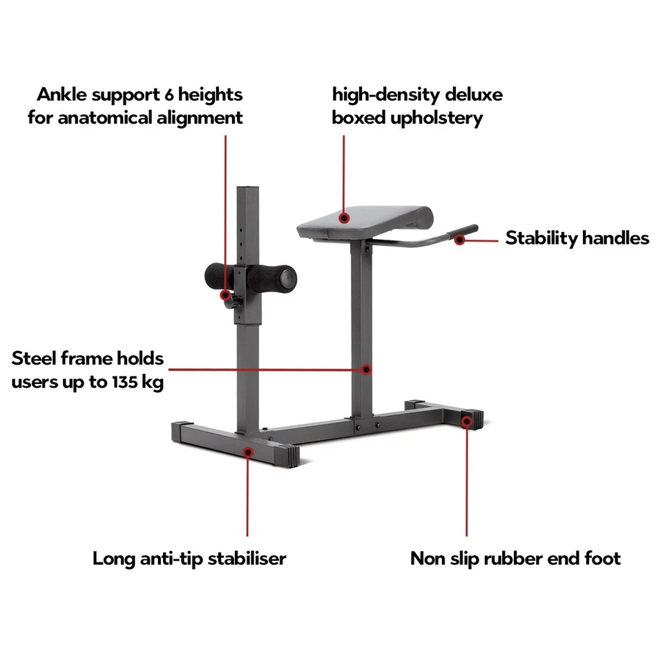 Hyper Extension Bench Back Core Strengthening Roman Chair Adjusts MARCY JD3.1 - Image 2 of 4
