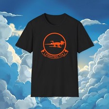 Fighting 114 VF-114 Men's Black T-Shirt Sizes S M L XL 2XL 3XL 4XL 5XL