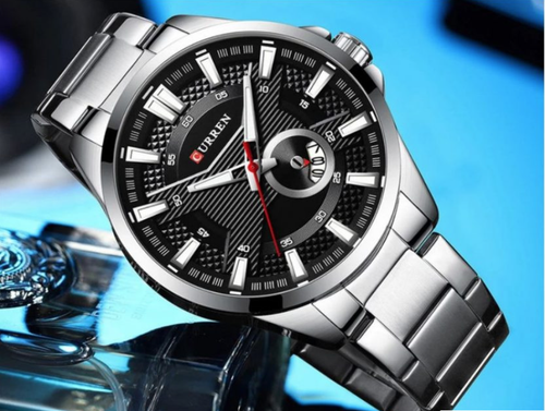 Orologio da Polso Uomo in Acciaio Inox Navy Nautica Argento e Nero  Influencer WP | eBay