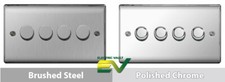 BG Nexus Switches & Sockets - Complete Range -  Brushed Steel / Polished Chrome