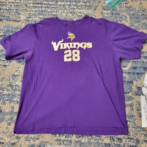 NFL Minnesota Vikings ADRIAN PETERSON #28 Reebok T-Shirt Men's Size XL - Picture 3 of 7