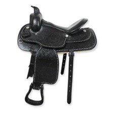 STG Adult Western Leather Barrel Racing Pleasure Trail All Event Horse Saddle