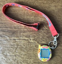Vintage Tamagotchi Connection W/ Lanyard Yellow Stars Bandai 2004 Works