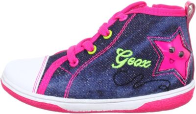 Geox Flick fuchsia Denim First Walking pink High Top UK Größe 7,5