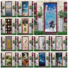 Self Adhesive Ocean Beach Scenery Door Sticker Wall Murals Waterproof Wallpaper