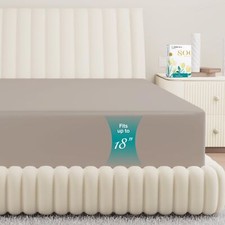 100 Egyptian Cotton Deep Pocket Twin XL Fitted Sheet Only - 800 Thread Count...