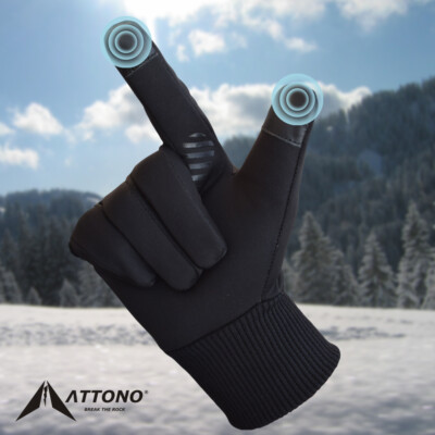 ATTONO Winterhandschuhe Touchscreen Sport Fahrrad Langlauf Softshell Handschuhe