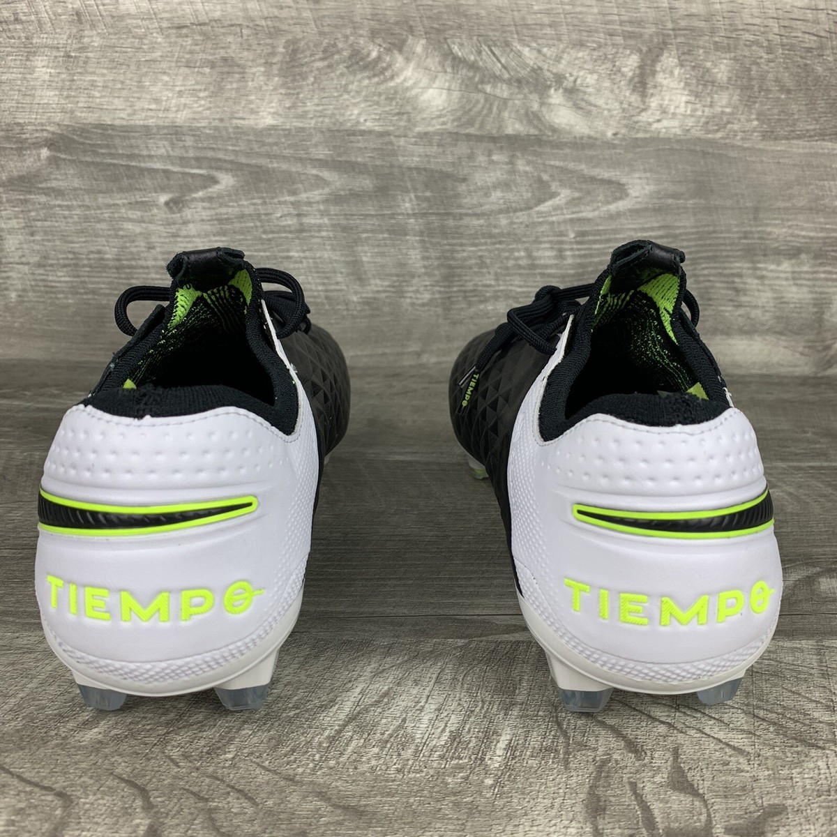 Nike Tiempo Legend 8 Elite FG Black White Volt AT5293-007 Nike Tiempo Legend 8 Elite FG Black White Volt AT5293-007