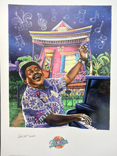 FATS DOMINO  AUTOGRAPHED  23 X 35 INCH  , ARTIST MICHAEL HUNT    POSTER AND3103