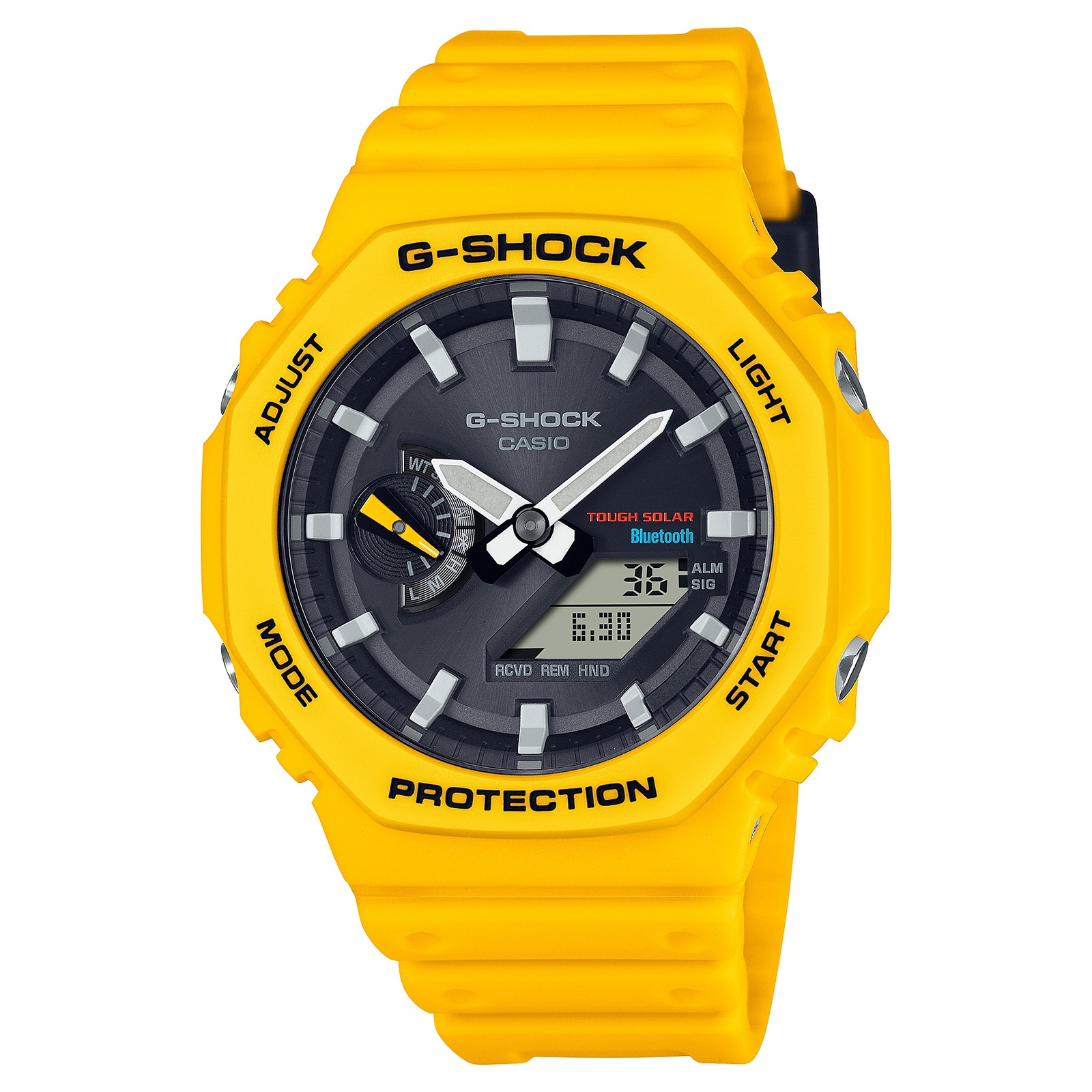 Orologio Solare CASIO G-SHOCK GA-B2100C-9AER Silicone Giallo Sub 200mt Bluetooth