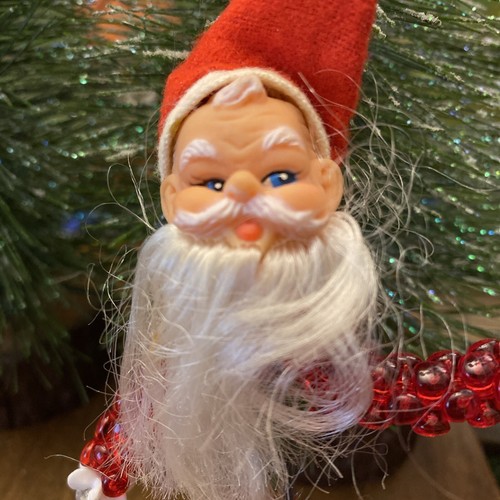 De colección Navidad Cuentas Papá Noel más 2 NUEVO STOCK ANTIGUO Lentejuelas Oro Rojo Artesanía - Imagen 9 de 15