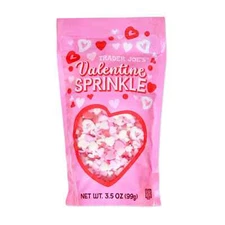 Trader Joe's 3.5 oz VALENTINE SPRINKLE Red Hearts Love Decoration * BB 10/2026 *
