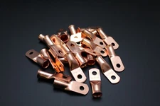 4 GAUGE COPPER #10 RING 50 PK CRIMP TERMINAL CONNECTOR AWG BATTERY LUG CUR410