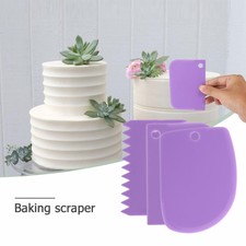 3 pz raschietto crema cottura fondente strumento torta cutter liscio per cucina (viola