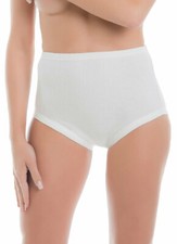 Women's High Cotton Ribbed Classical Panties for Seniors Cotton Edge