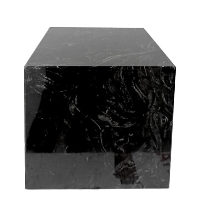 Würfel aus schwarzem Marmor Marquinia Dekoration Tischskulptur Kunst Design H 20 cm