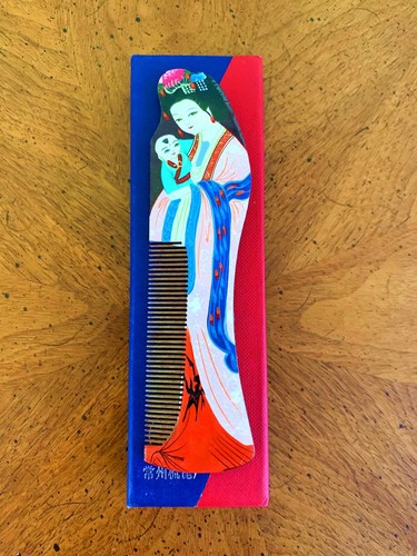 N111 Handmade Natural Wooden Hair Comb Decoration Comb Fine Tooth Comb - Picture 12 of 14