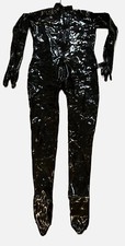 Catsuit Jumpsuit Outfit Women's XL Vinyl Role Play Costume Leather Full Body