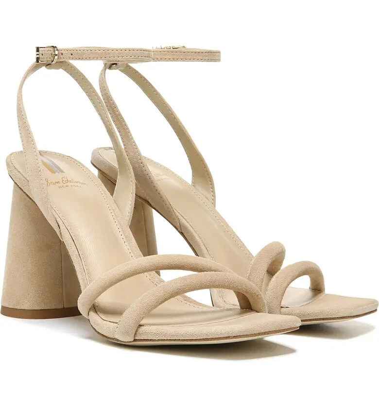 Sam Edelman Z5362 Kia Ankle Strap Women's Sandal Sesame Size 9.5