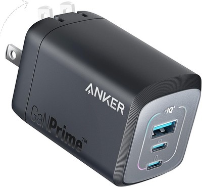 Anker Prime 100W USB-C 3-Ports GaN Wall Charger - Black